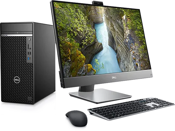 Dell OptiPlex desktop with all-in-one display