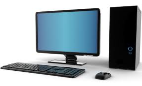 Desktop tower with monitor and keyboard bundle